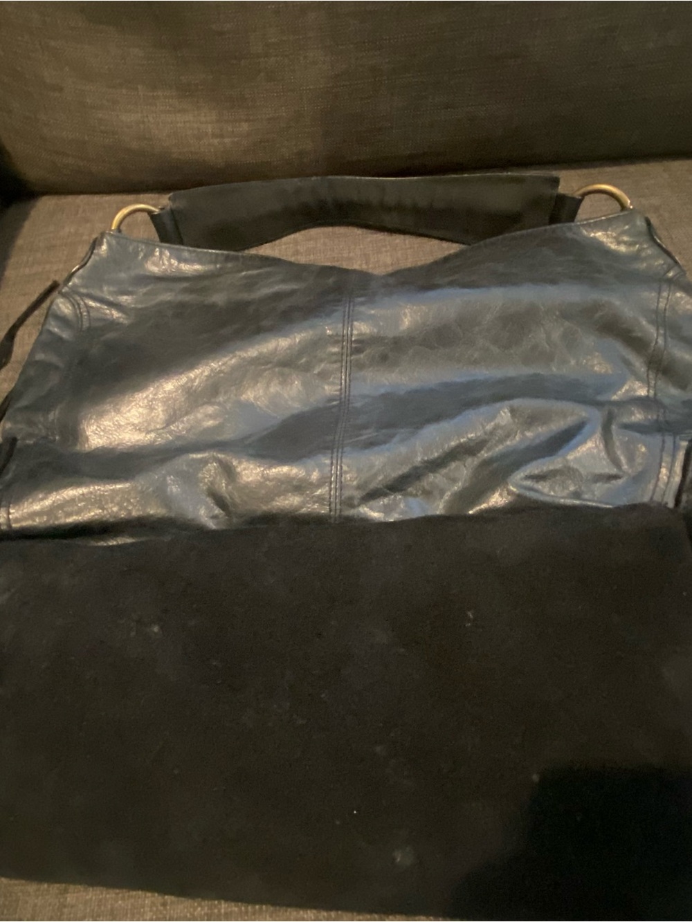 Vintage Y2K Steve Madden mixed media leather & suede hobo bag. 🔥🔥MSRP $128. - Picture 7 of 9